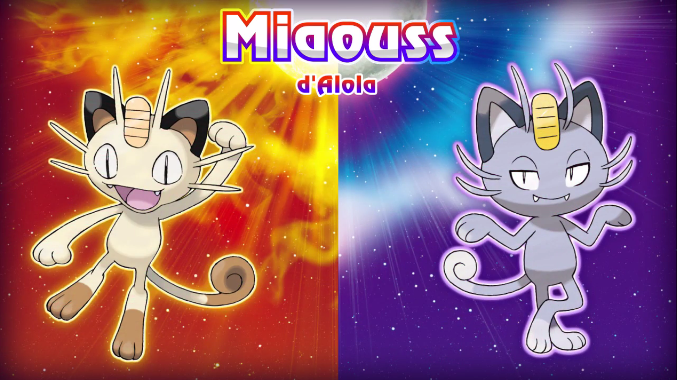 Pokémon Soleil et Lune Miaouss d'Alola