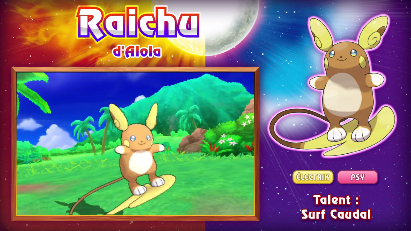 Pokémon Soleil et Lune Raichu d'Alola 2