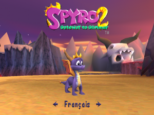 Spyro 2 Gateway to Glimmer écran titre